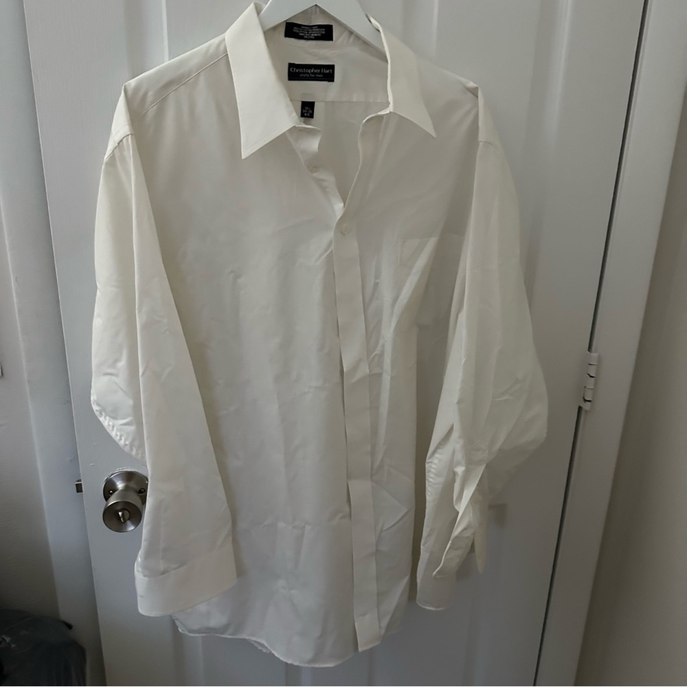 Men’s White Button Down Shirt